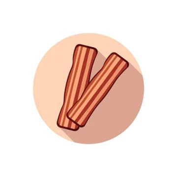 Flat design bacon Stock Illustration