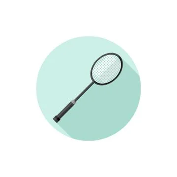 Flat design Badminton Racket Stock Illustration