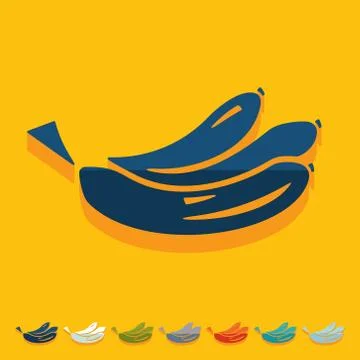 Flat design: banana Ilustración de archivo