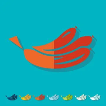 Flat design: banana Ilustración de archivo