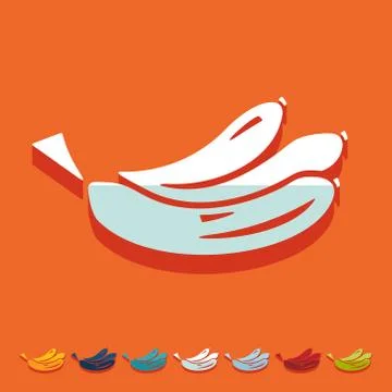 Flat design: banana Ilustración de archivo