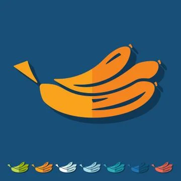Flat design: banana Ilustración de archivo