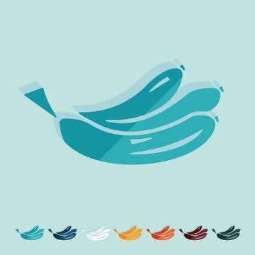 Flat design: banana Ilustración de archivo