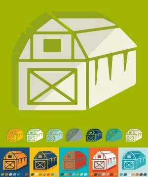 Flat design. barn Illustrazione stock