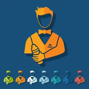 Flat design: bartender Stock Illustration