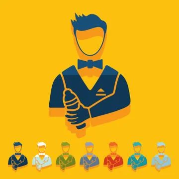 Flat design: bartender Stock Illustration