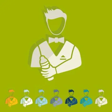 Flat design: bartender Stock Illustration