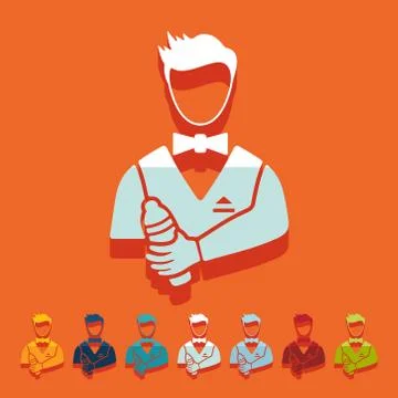 Flat design: bartender Stock Illustration