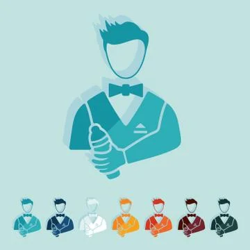 Flat design: bartender Stock Illustration