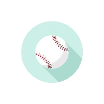 Flat design Baseball Ball Stock Illustration