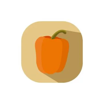 Flat design bell pepper Stock Illustration