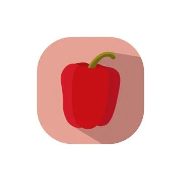 Flat design bell pepper Stock Illustration