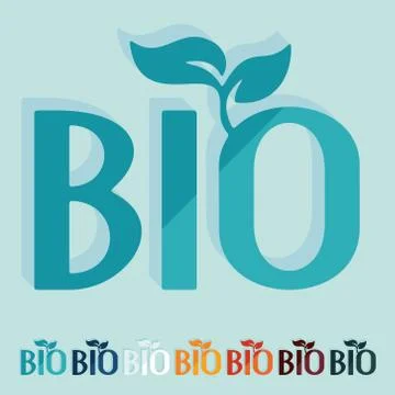 Flat design: bio sign Stock Illustration