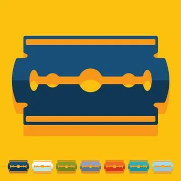 Flat design: blade razor Stock Illustration