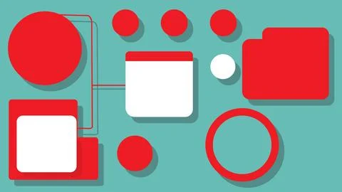 Flat design blank space abstract colour vector papercut style for background Stock Illustration