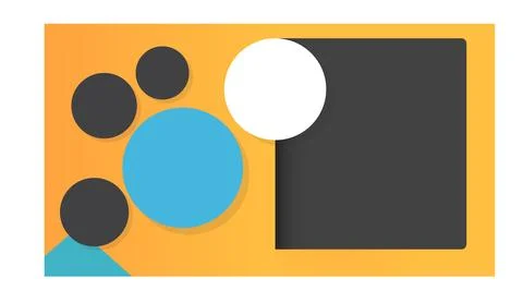 Flat design blank space abstract colour vector papercut style for background Stock Illustration