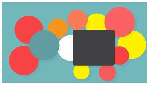 Flat design blank space abstract colour vector papercut style for background Stock Illustration