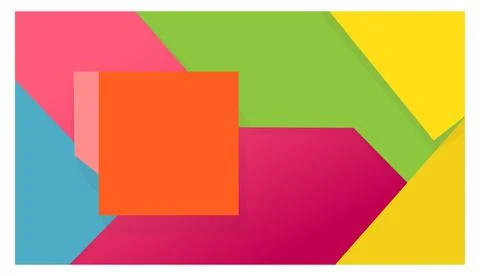 Flat design blank space abstract colour vector papercut style for background Illustrazione stock