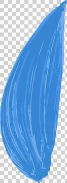Flat design blue brush stroke showing irregular edges and streaks on transparent Stock Illustration
