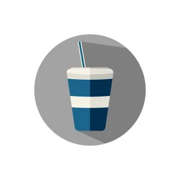 Flat design blue drink Stock Illustration