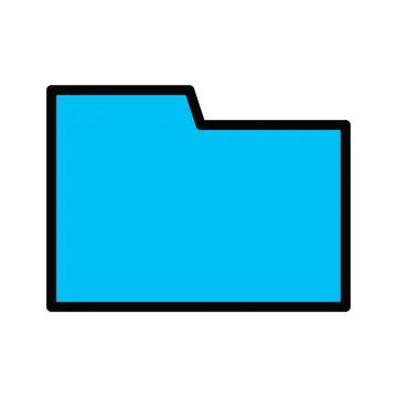 Flat design blue file icon. Directory. Vector. Stock Illustration