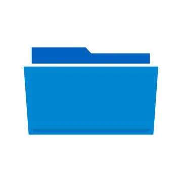 Flat design blue folder icon. Vector. 스톡 일러스트