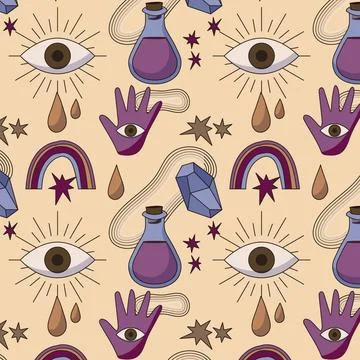 Flat design boho pattern design Illustrazione stock
