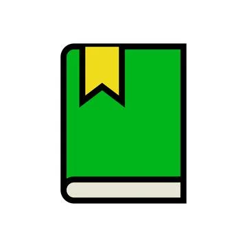 Flat design book icon with bookmark. Vector. Stock Illustration