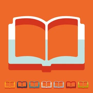 Flat design: book Illustrazione stock
