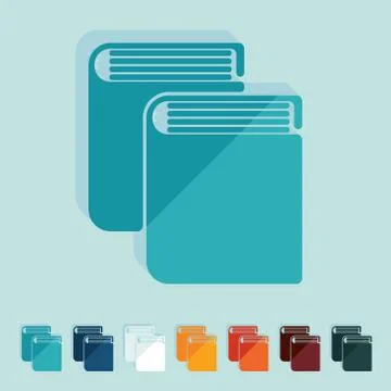 Flat design: book Illustrazione stock