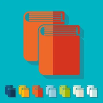 Flat design: book Illustrazione stock