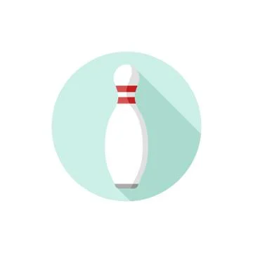 Flat design Bowling Skittle Stock Illustration