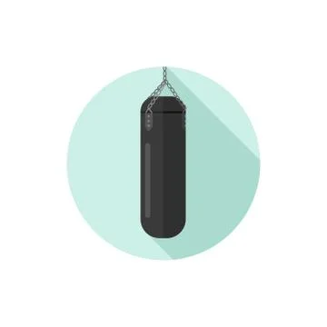 Flat design Boxing Sandbag Stock Illustration