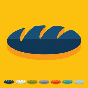 Flat design: bread Stock Illustration