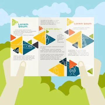 Flat Design, Brochure Template Flat Design, Brochure Template. Vector Illu... Stock Photos