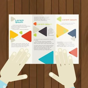 Flat Design, Brochure Template Flat Design, Brochure Template. Vector Illu... Foto stock