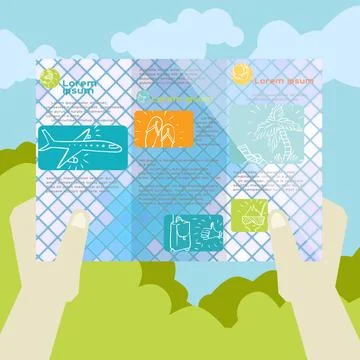 Flat Design, Brochure Template Flat Design, Brochure Template. Vector Illu... Fotos de archivo