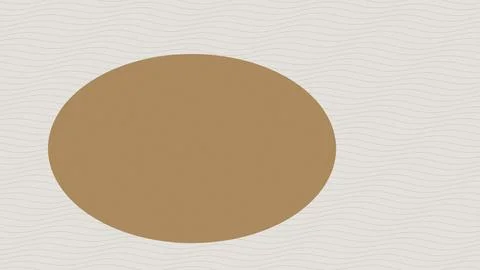 Flat design brown oval shape on subtle textured background 库存插图