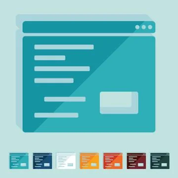 Flat design. browser window Stockillustratie