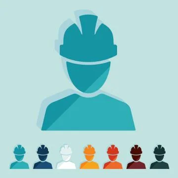 Flat design: builder Stock Illustration