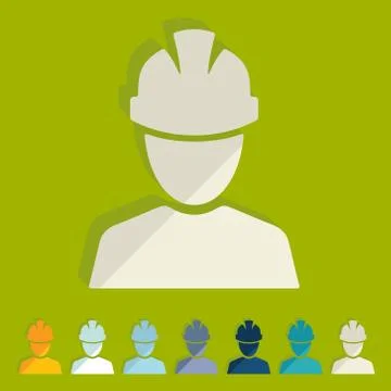 Flat design: builder Stock Illustration
