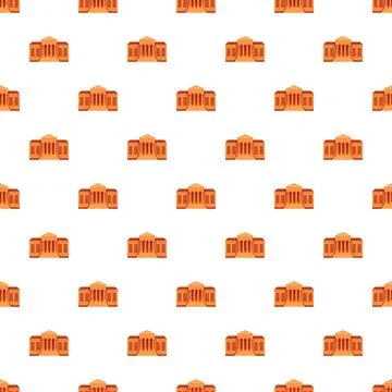 Flat design building architecture seamless repeating pattern background Ilustración de archivo