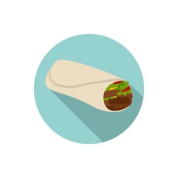 Flat design burrito Stock Illustration