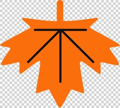 Flat design burst shape is showing orange lobes with radial black lines on 스톡 일러스트