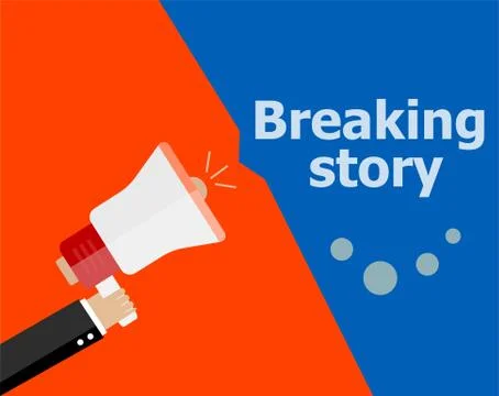 Flat design business concept. breaking story. Digital marketing business man  Stock Illustration