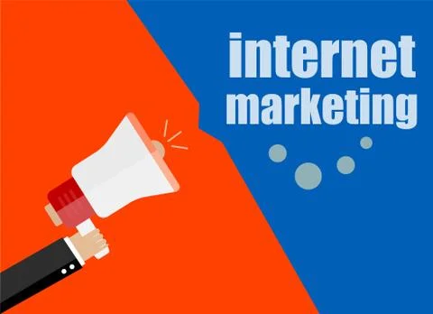 Flat design business concept. internet marketing. Digital marketing business  Stock Illustration