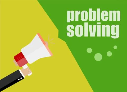 Flat design business concept. problem solving. Digital marketing business man Stock Illustration