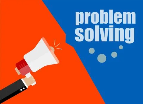 Flat design business concept. problem solving. Digital marketing business man Stock Illustration