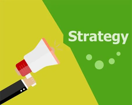 Flat design business concept. Strategy. Digital marketing business man holdin Stock Illustration