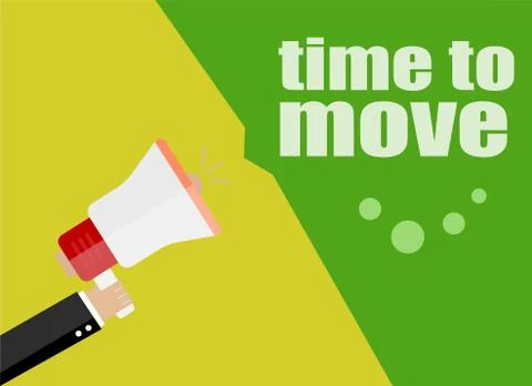 Flat design business concept. time to move. Digital marketing business man ho Stock Illustration